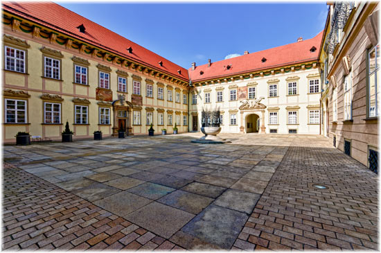 Courtyard in the entrance of the New Town Hall in Brno